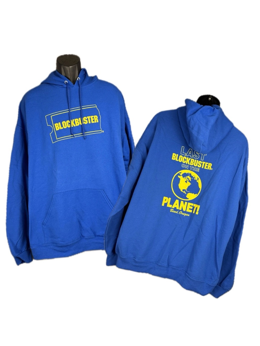 Last Blockbuster On The Planet Hoodie 2XL Blue Bend Oregon Jerzees
